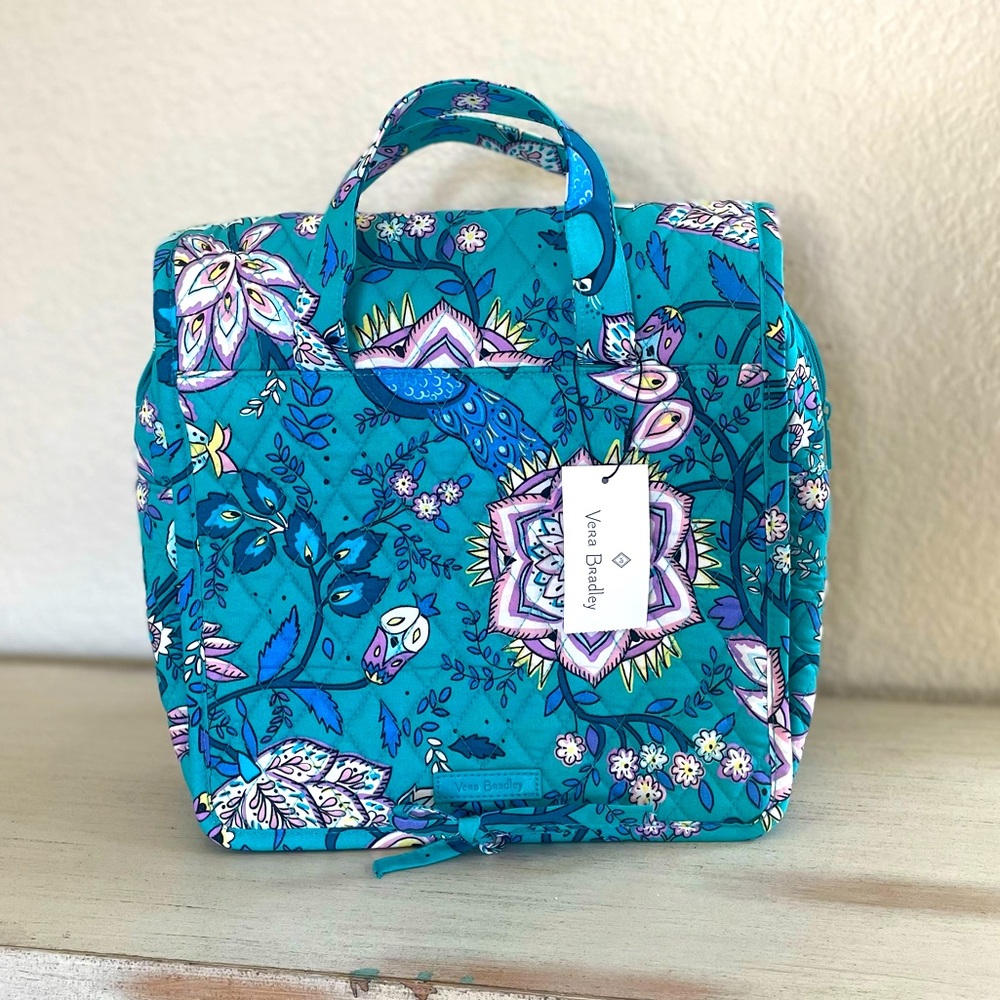 VERA BRADLEY GRAND HANGING ORGANIZER IN PEACOCK GARDEN NEW WITH TAGS